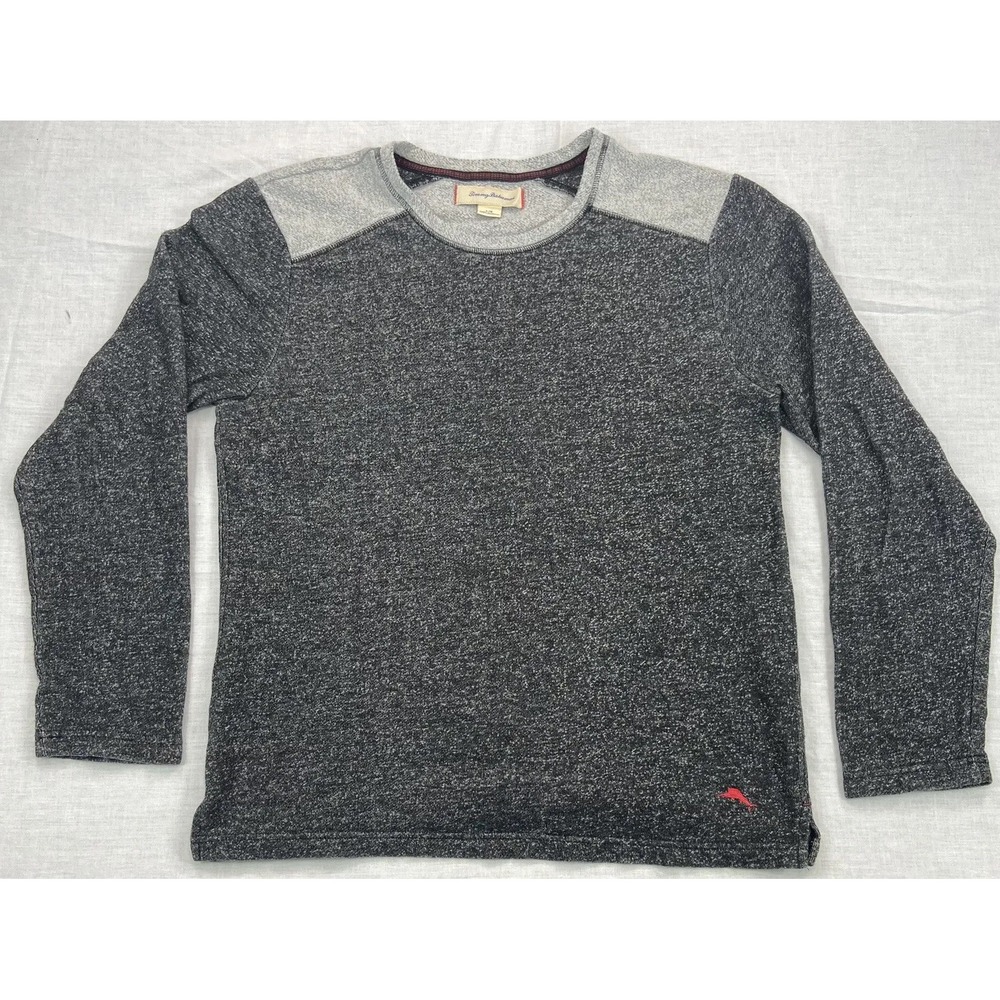 Tommy Bahama Mens Gray Marl Knit Long Sleeve Crewneck‎ Pullover Large